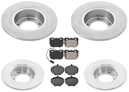 Kit de rotores de disco de freno delantero y trasero y pastillas de freno para Land Rover Discovery 94-1998