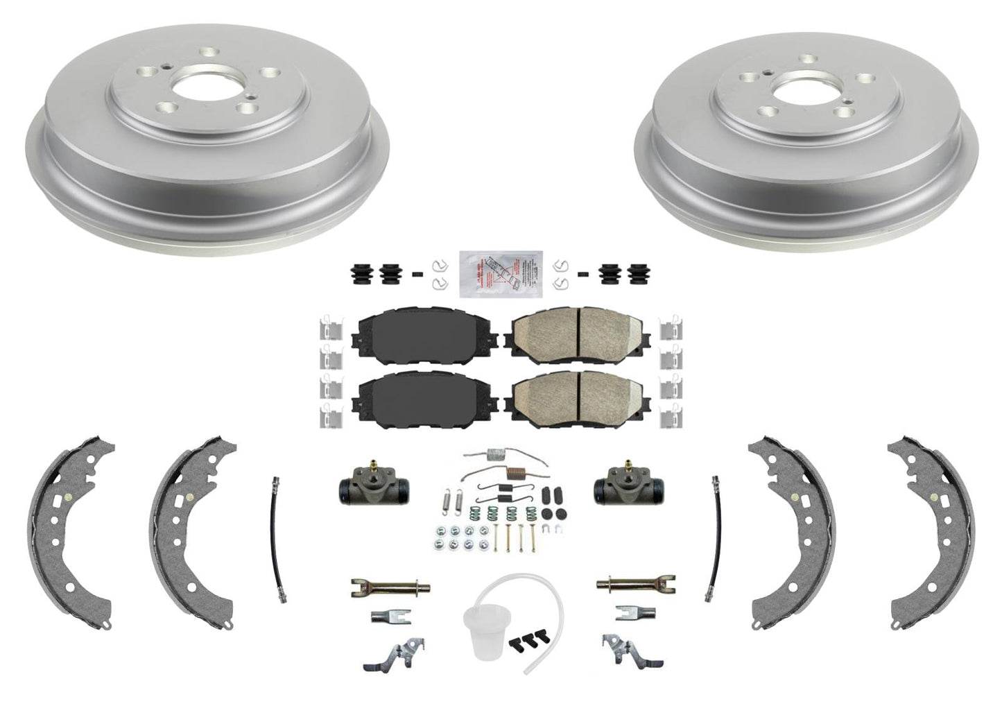 Rear Brake Drums Shoes Cylinders Hardware for Scion xD 2008 2010 2011 2012 2014