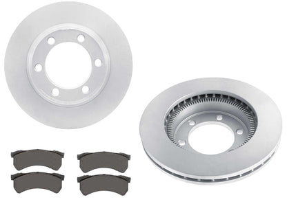 Front Disc Brake Rotors & Pads for Freightliner MT45 55 6 Bolt 4 Piston 16-24
