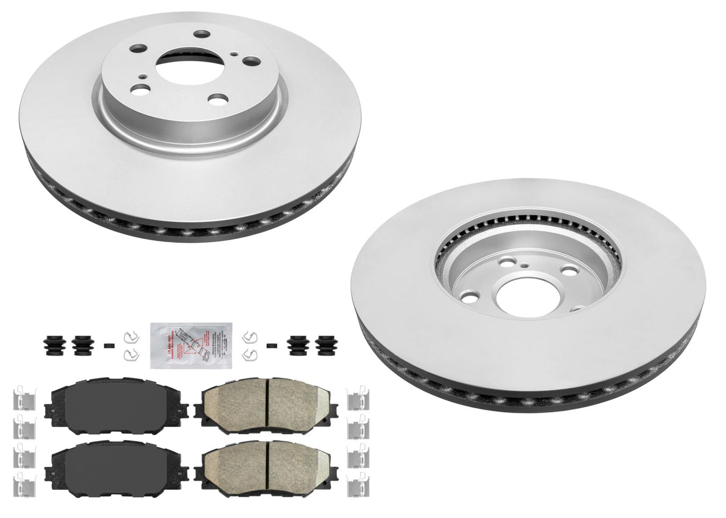 Coated Front Disc Brake Rotors & Pads Hardware for Scion xD 2008 2010 2011 2014