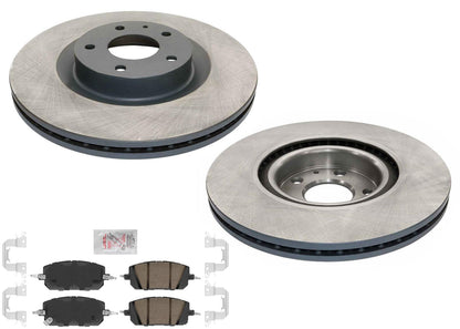 Front Coated Brake Disc Rotors Brake Pad Set for Mazda CX-50 CX50 2023 2024 2025