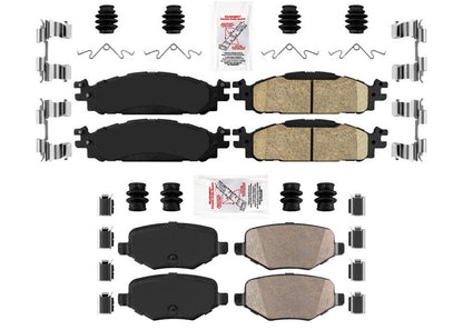 AME Front & Rear Disc Brake Pads for Ford Explorer with 2011-2019 325MM Rotors