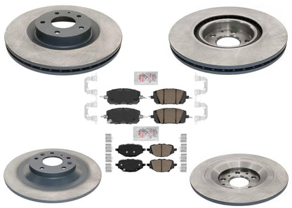 F&R Coated Brake Disc Rotors Brake Pad Set for Mazda CX-50 CX50 2023 2024 2025