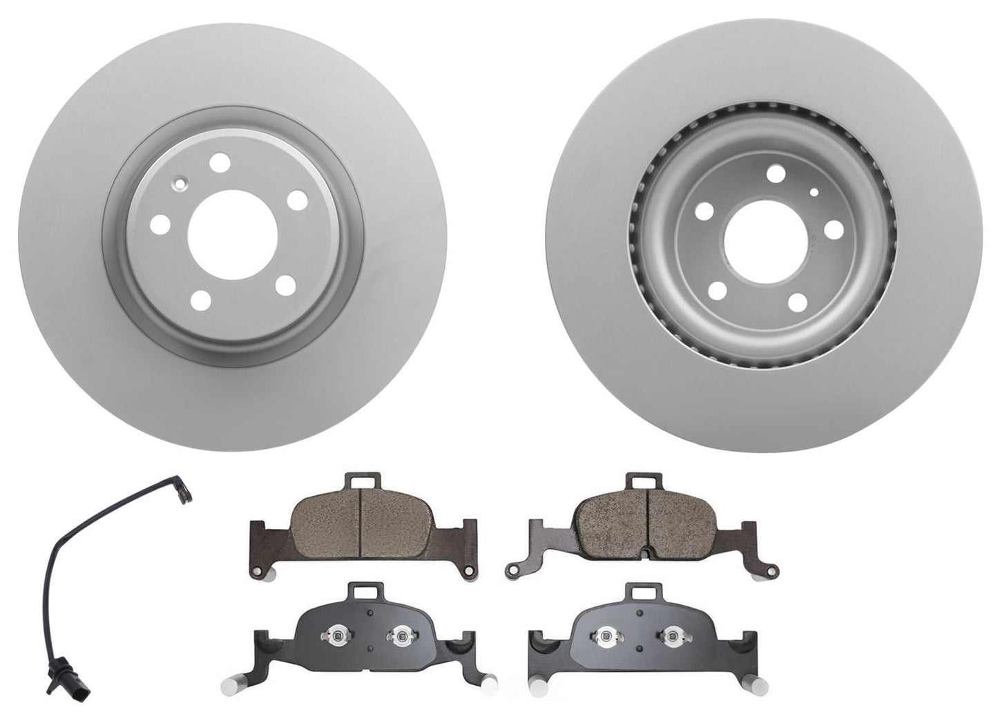 Front GEO Coated Rotors & EPS Brake Pads For Audi A4 Quattro 2017-2024 338MM