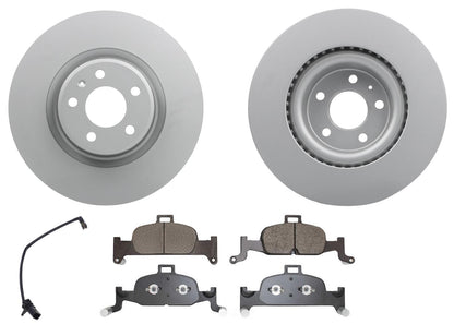 Front GEO Coated Rotors & EPS Brake Pads For Audi A4 Quattro 2017-2024 338MM