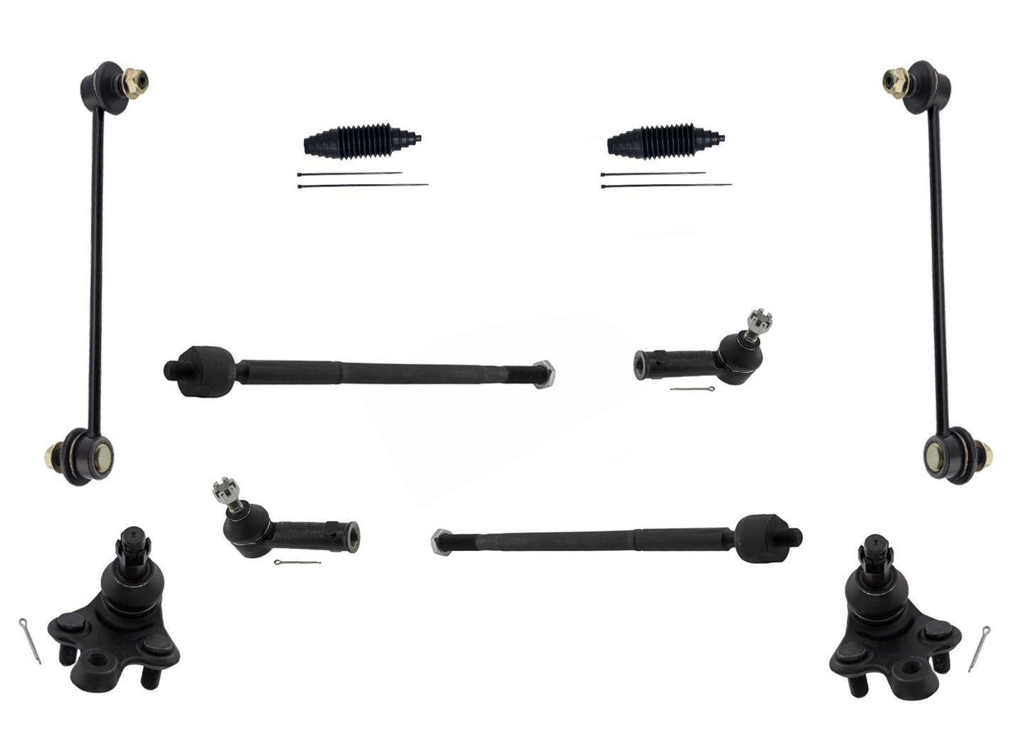Control Arms BJ Tie Rod End Built in USA For Toyota Corolla 1.8L 2009 2010 2013