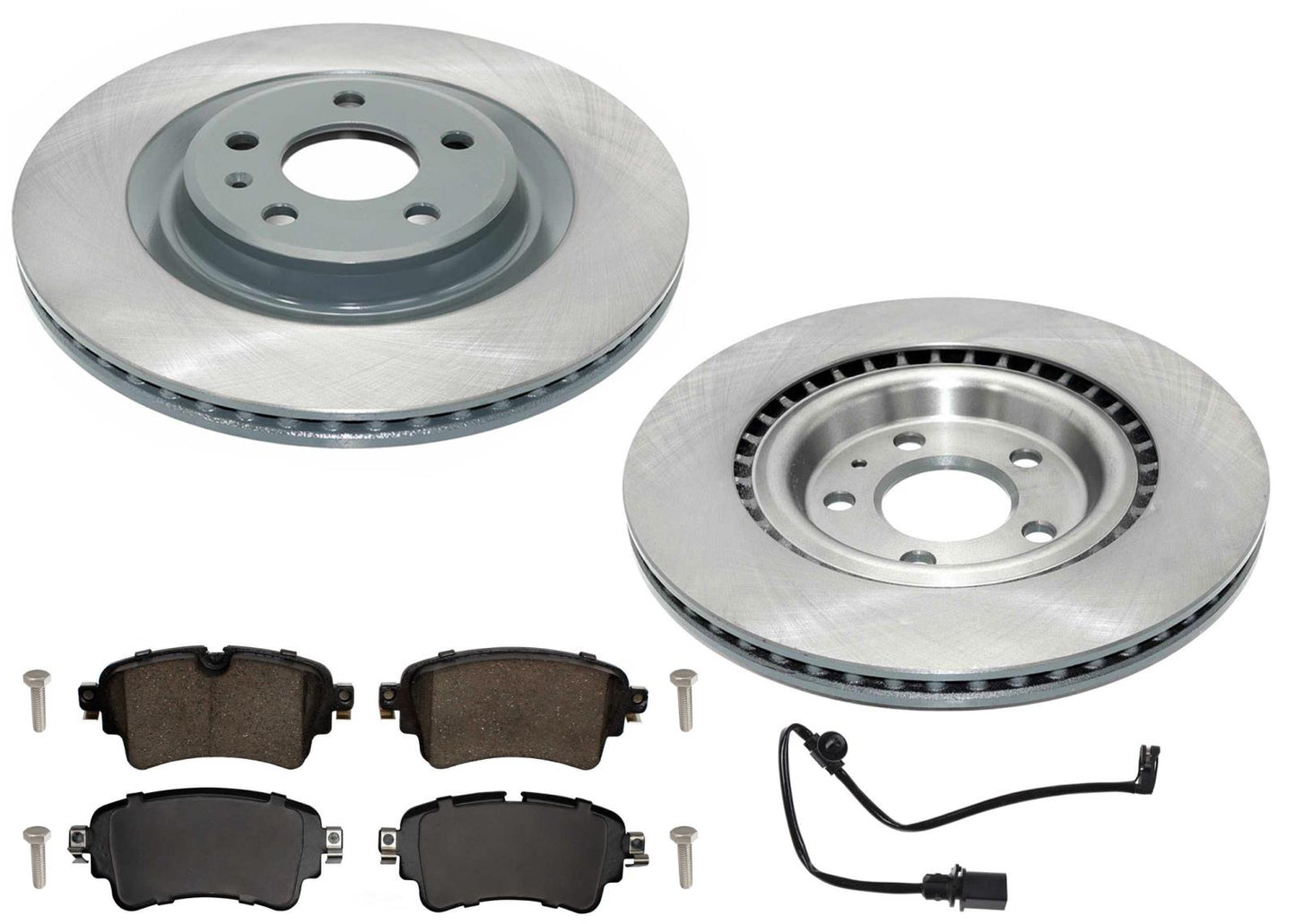 Rr GEO Coated Rotors & EPS Brake Pads For Audi A4 Quattro 2017-2024 330MM Vented