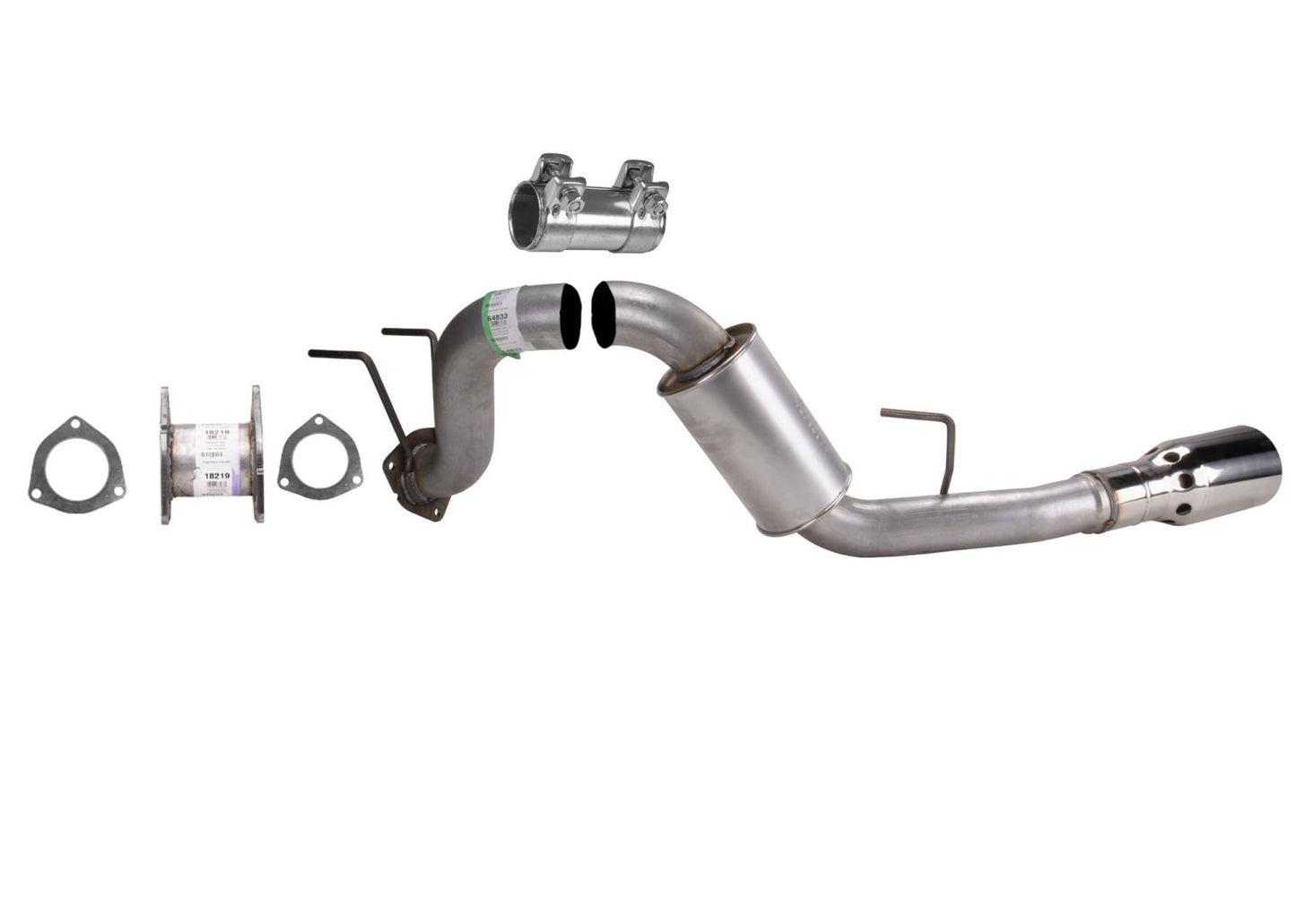 Pipe Resonator Tail Pipe for Ford F250 11-16 6.7L Diesel 141.8" Inch Wheelbase