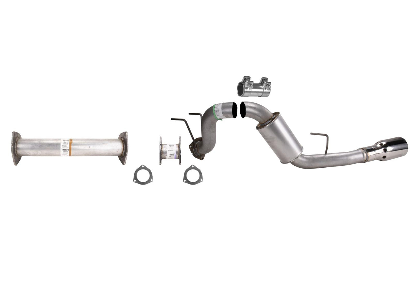 Pipe Resonator Tail Pipe for Ford F250 6.7L Diesel 11-16 158.0" Inch Wheelbase