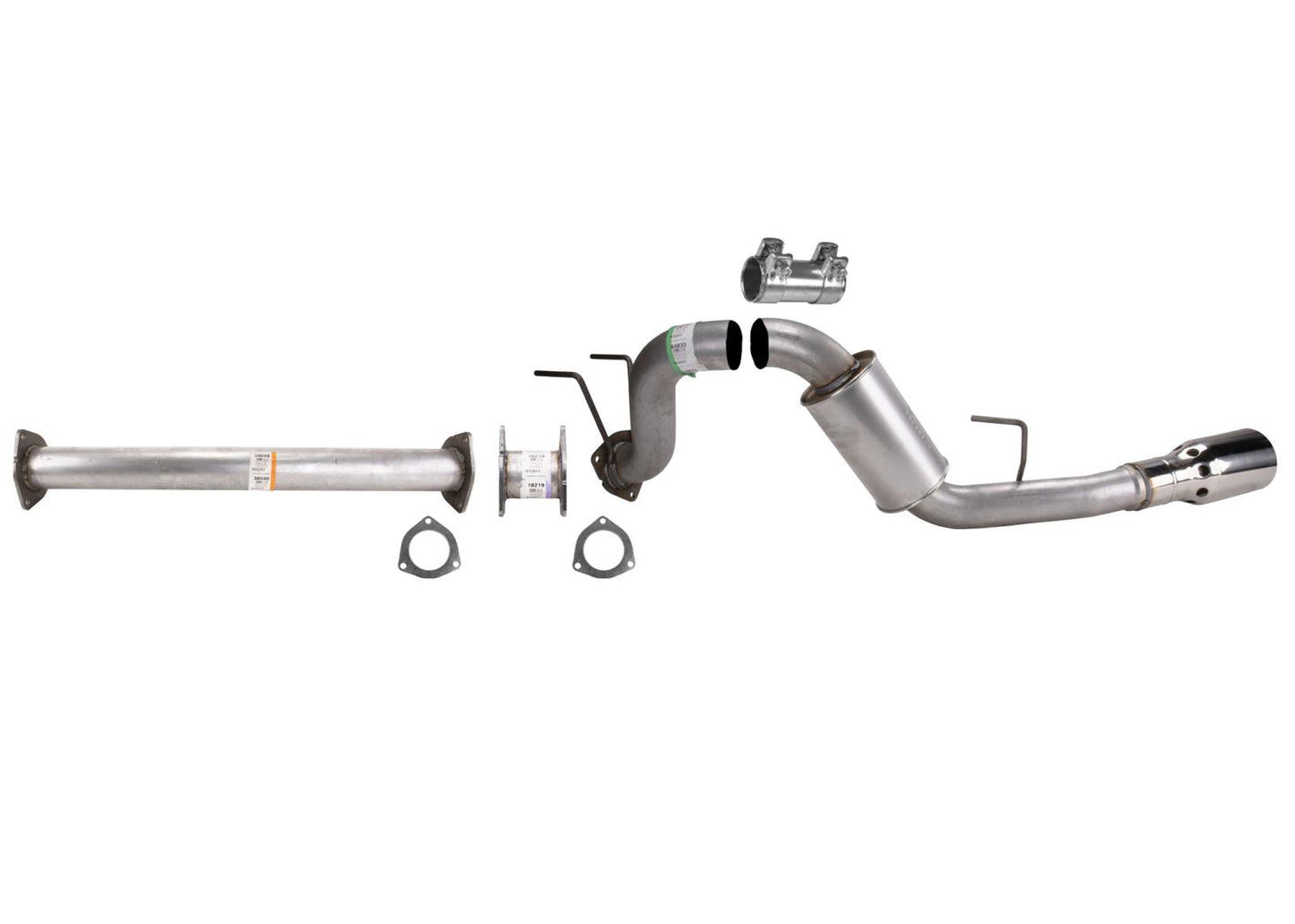 Pipe Resonator Tail Pipe for Ford F250 6.7L Diesel 11-16 172.4" Inch Wheelbase