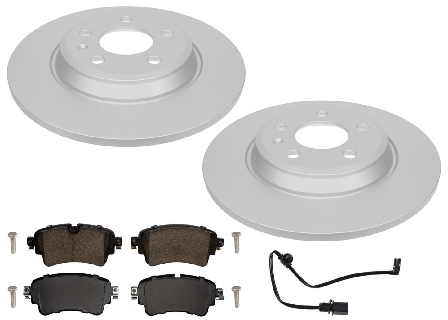 Rear Disc Brake Rotors & EPS Brake Pads For Audi A4 Base FWD 17-20 300MM Size