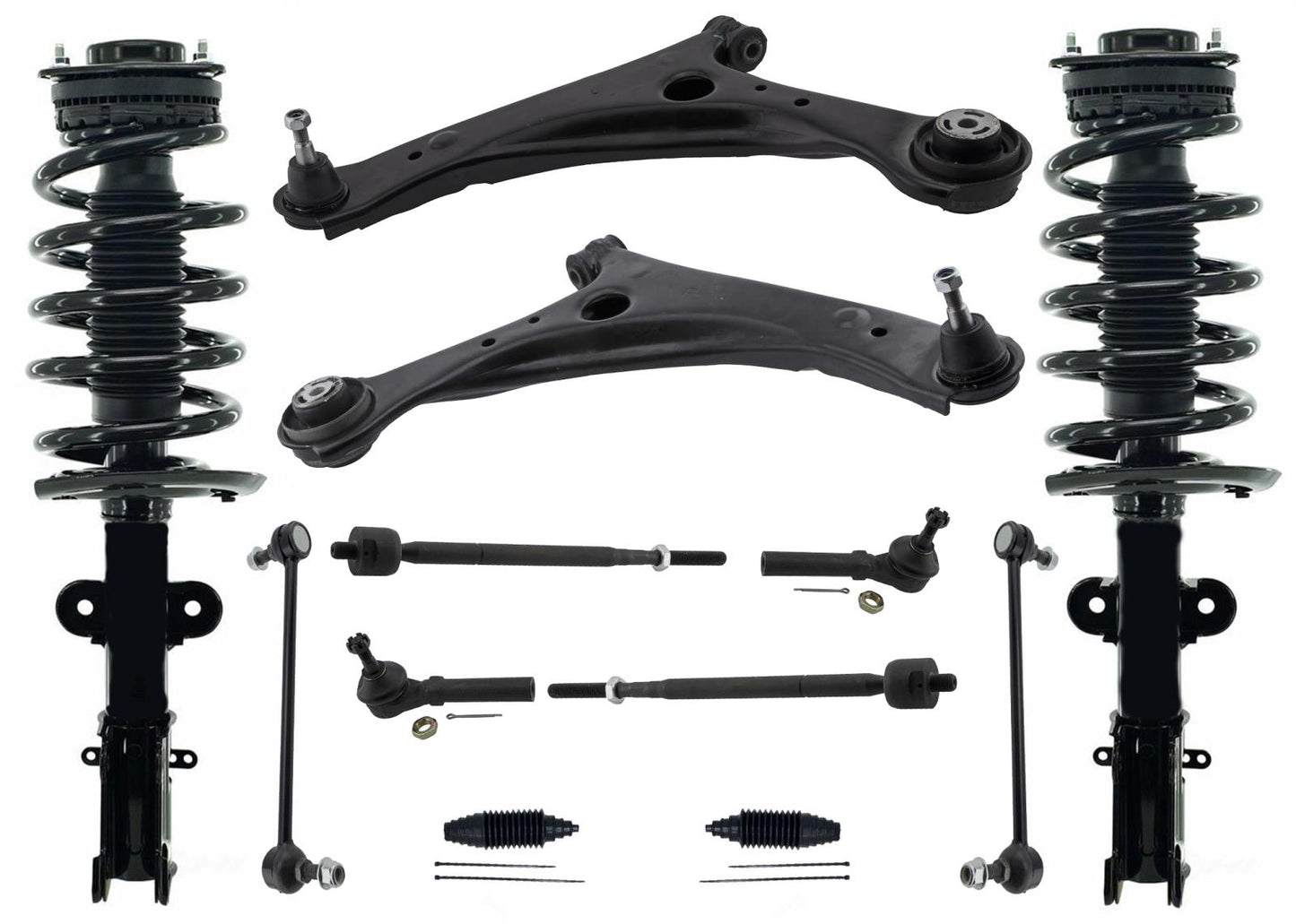 Front Coil Spring Struts Control Arms Tie Rods For Dodge Grand Caravan R/T 11-20