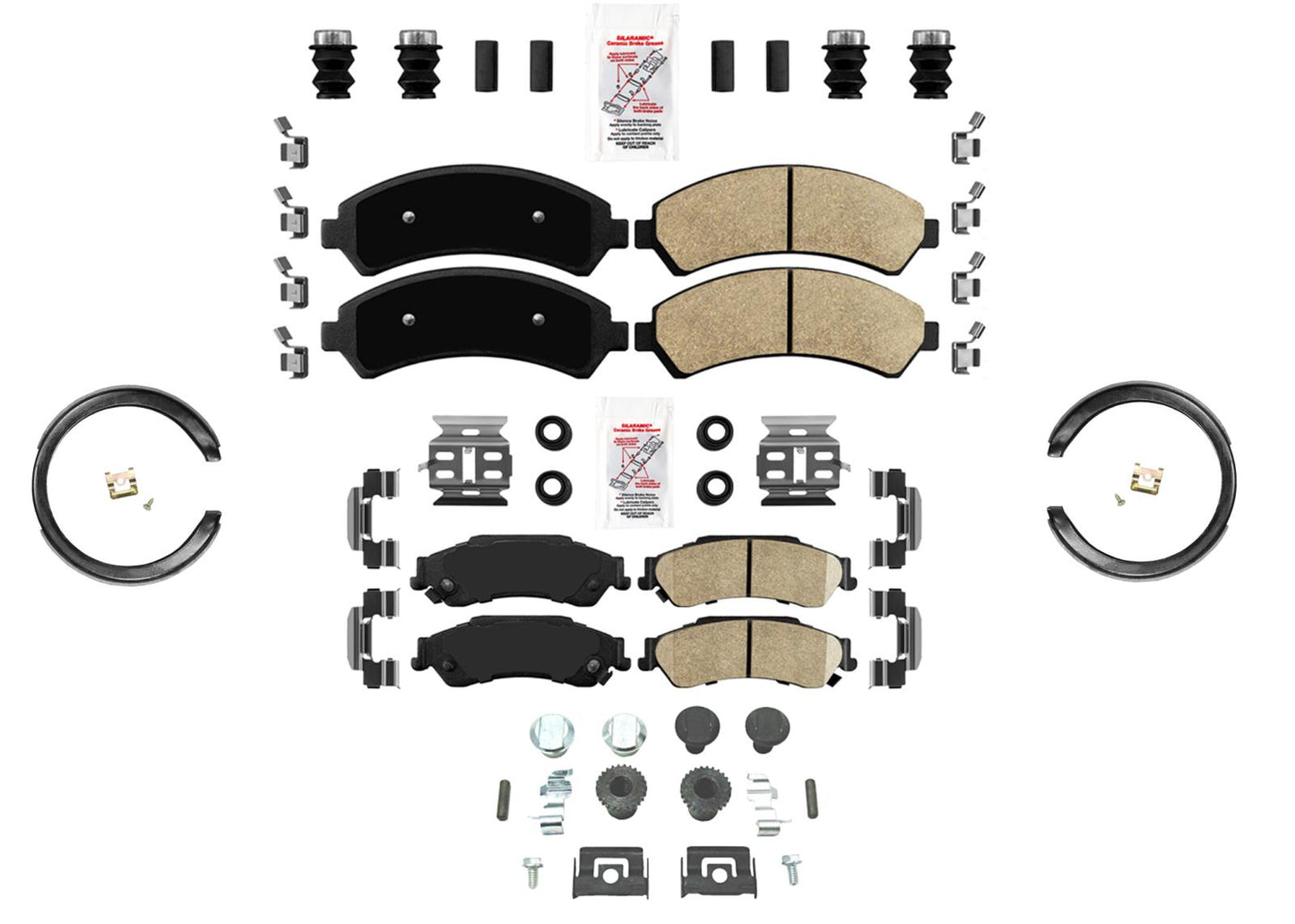 Front & Rear Coated Disc Brake Rotors & Pads for Chevrolet Blazer 1998 2001 2005