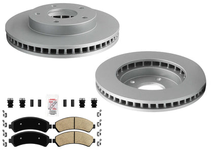 Front Coated Disc Brake Rotors & Pads for Chevrolet Blazer 1998 1999 2000 2005
