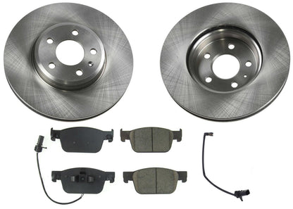 Front Disc Brake Rotors & EPS Brake Pads For Audi A4 Base FWD 17-20 314MM Size