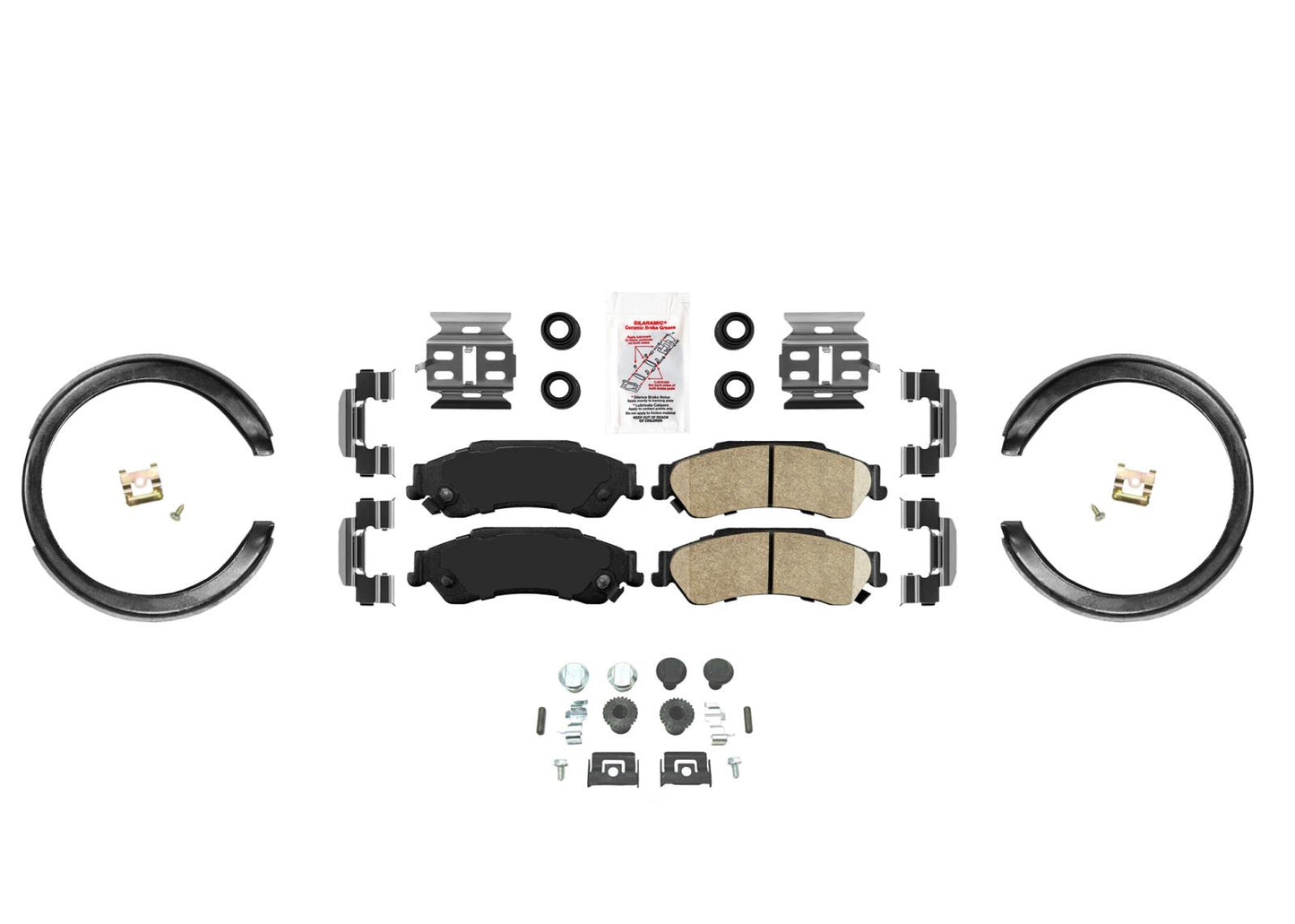 Rear Coated Disc Brake Rotors & Pads Parking Shoe for Chevrolet Blazer 1998-2005