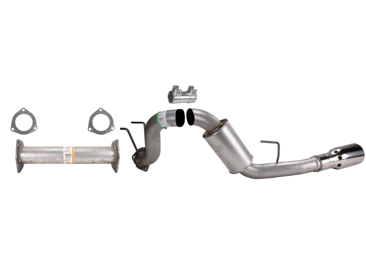 Pipe Resonator Tail Pipe for Ford F250 6.7L Diesel 11-16 156.2" Inch Wheelbase