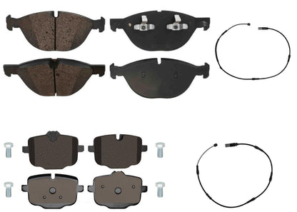 Front & Rear EPS R90 Certified Brake Pads & Wear Sensors For BMW 550i 2011-2016