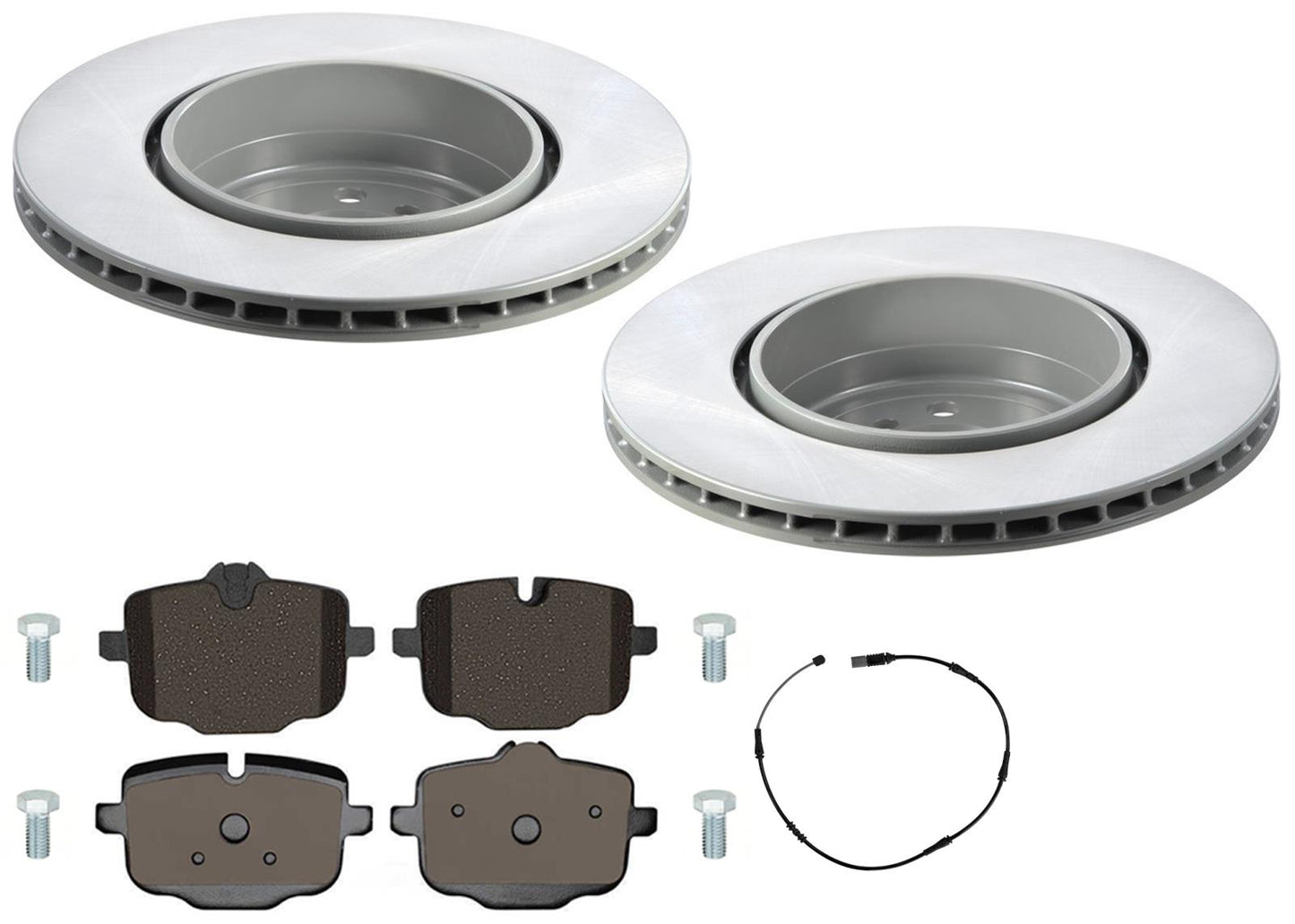 Rear 345MM GEO Coated Rotors & EPS Brake Pads For BMW 640i 2012 2013 2015 2018