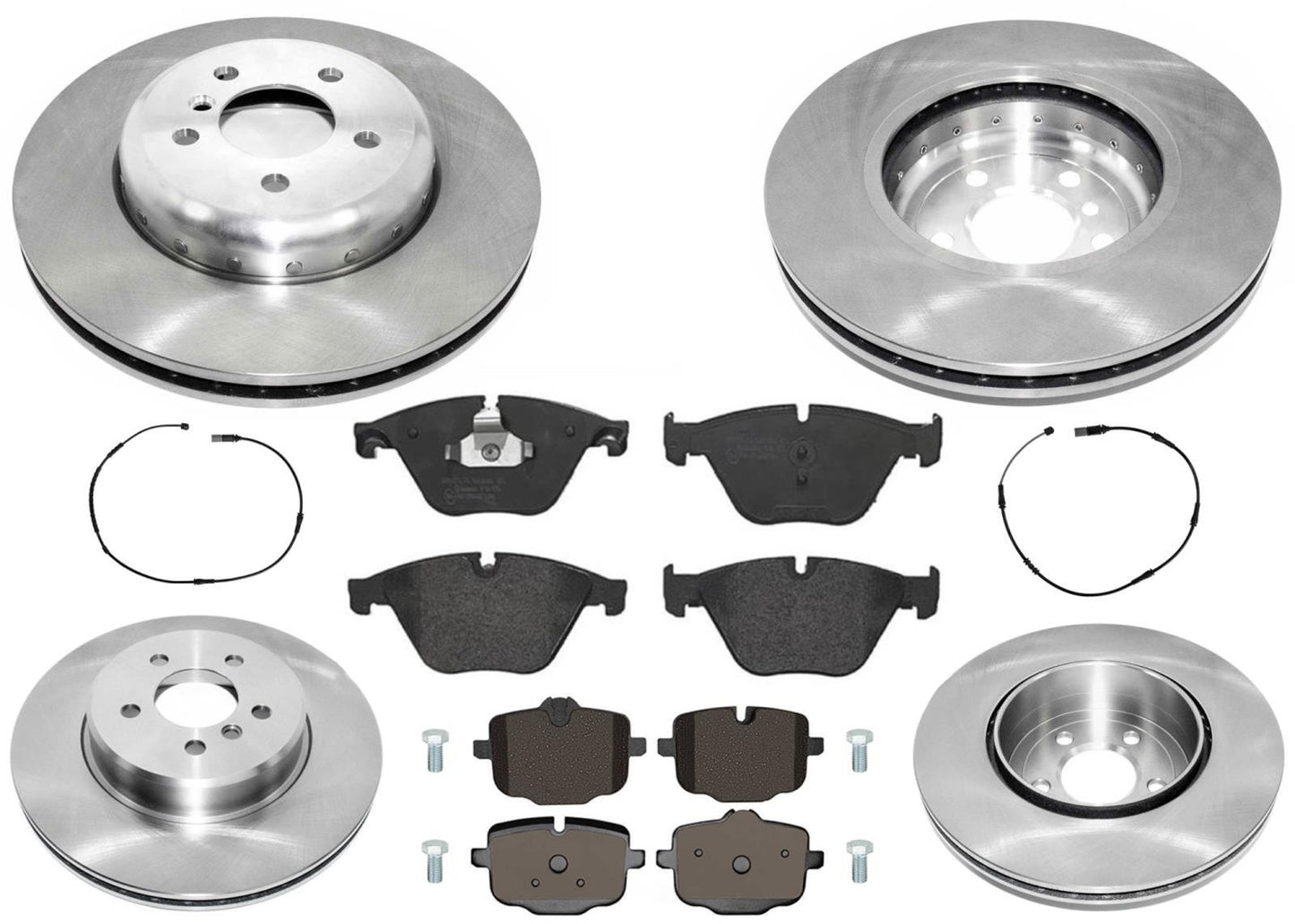 Front & Rear Carbon Coated Rotors & EPS Brake Pads For BMW 640i 2012 2013 2018