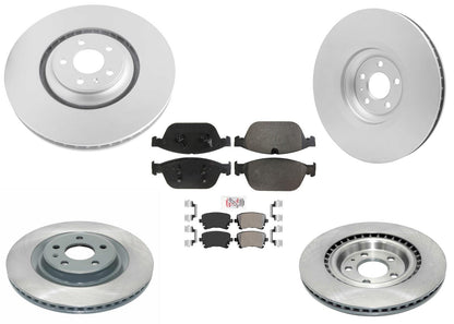 Front & Rear Coated Disc Brake Rotors & Pads for Audi SQ5 2014 2015 2016 2017