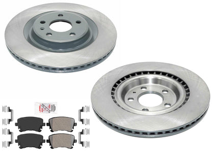Rear Coated Disc Brake Rotors & Brake Pads for Audi SQ5 2014 2015 2016 2017
