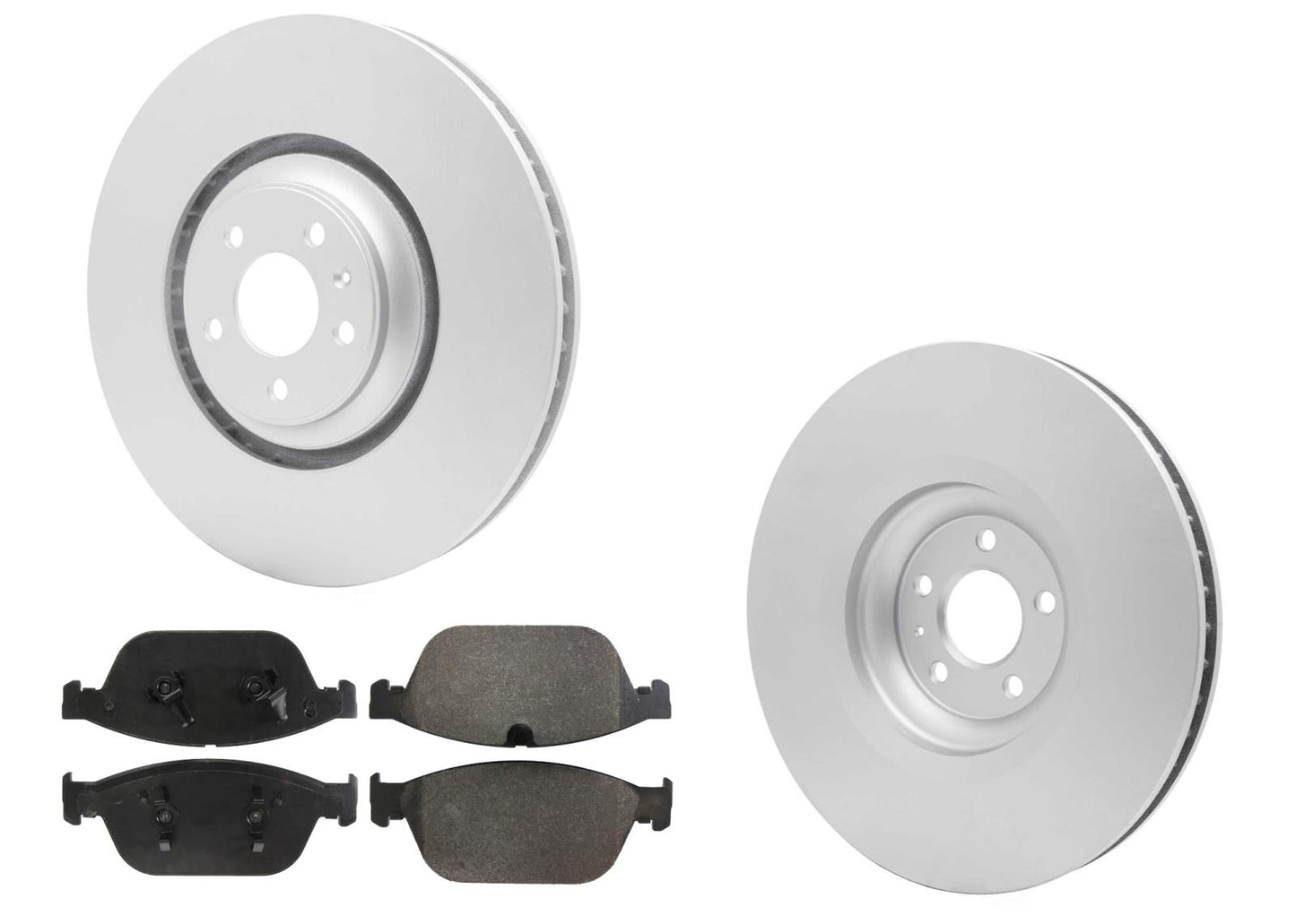 Front Coated Disc Brake Rotors & Brake Pads for Audi SQ5 2014 2015 2016 2017