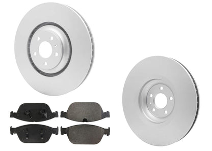 Front Coated Disc Brake Rotors & Brake Pads for Audi SQ5 2014 2015 2016 2017