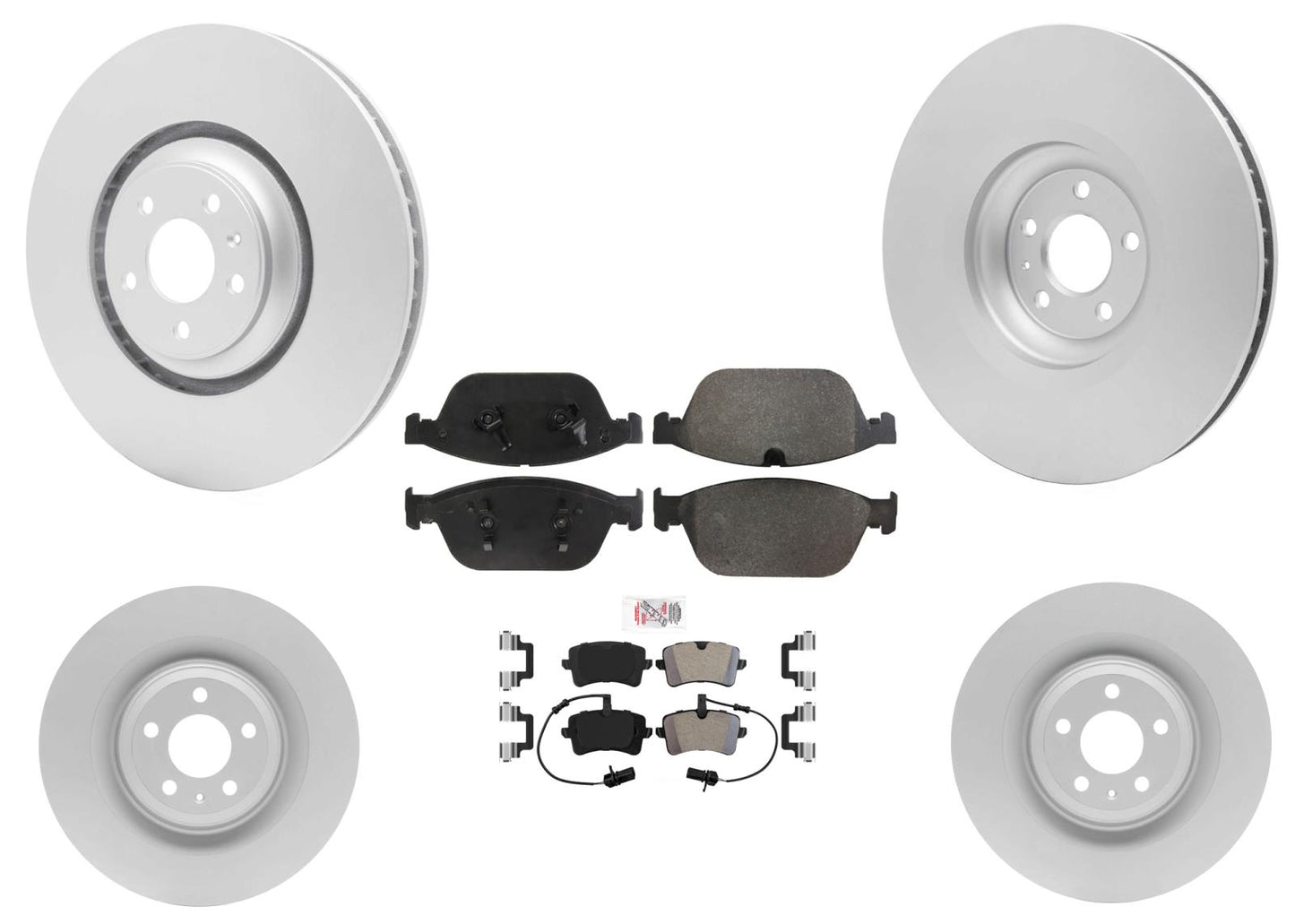 Front & Rear Coated Disc Brake Rotors & Pad for Audi A8 2011 2012 2013 2017 2018