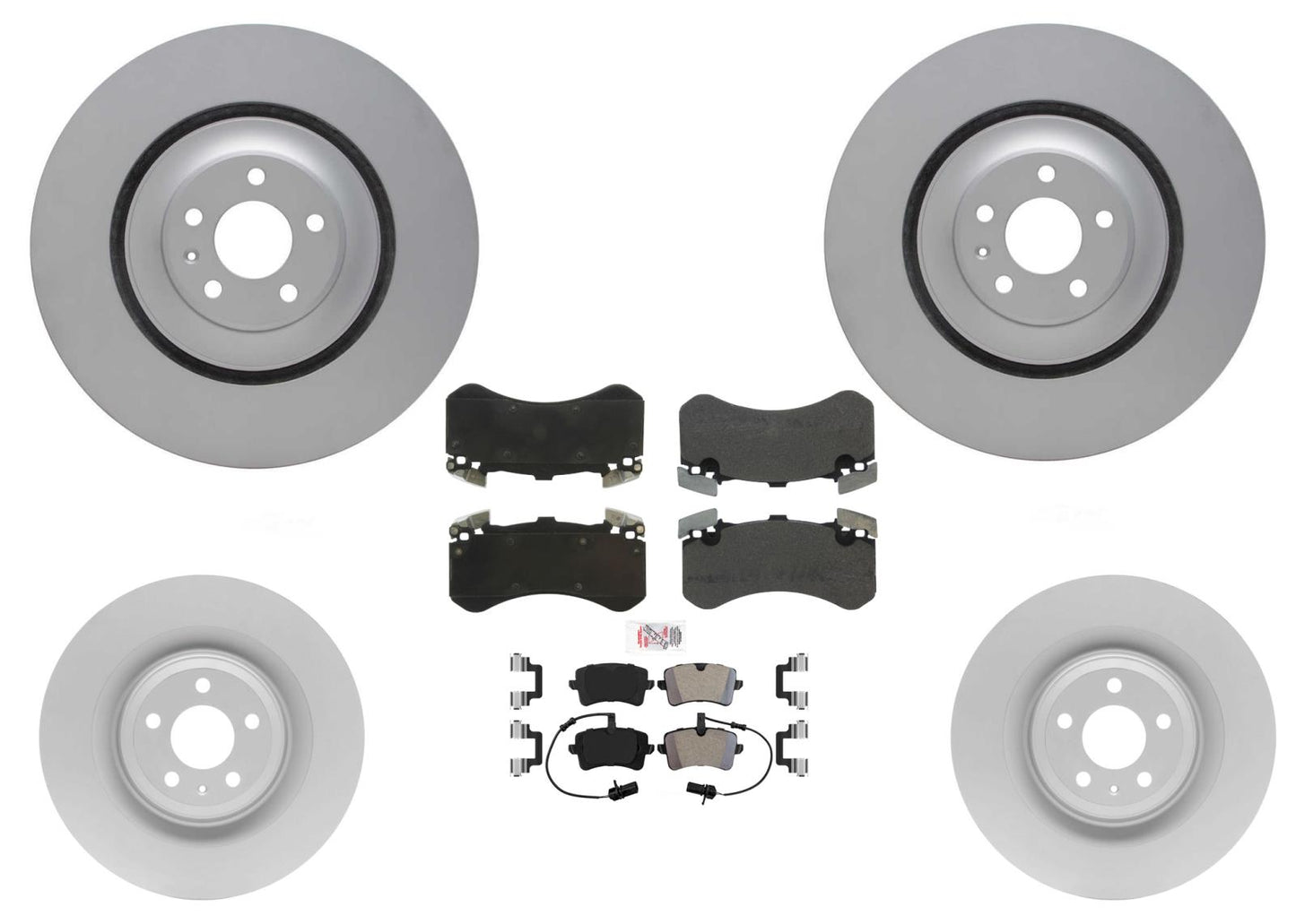 Front & Rear Coated Disc Brake Rotor & Pad for Audi S6 S7 S8 2013 2014 2016 2018