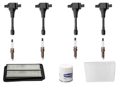 Ignition Coils Spark Plugs & Filters Tune Up Kit For Nissan Rouge 2.5L 14-20