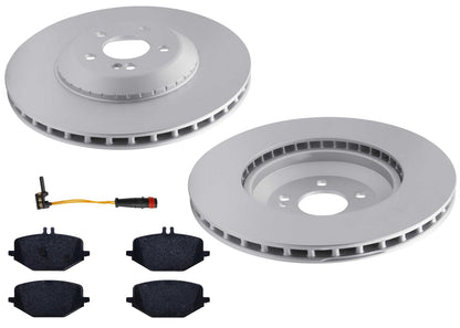 Rear Coated Disc Brake Rotor & Pad for Mercedes Benz GLS450 2019 2020 2021 2023