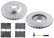 Coated Disc Brake Rotors & Pads for Mercedes Benz GLC43 AMG 2017 2018 2022 2023