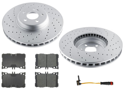 Coated Disc Brake Rotors & Pads for Mercedes Benz GLC43 AMG 2017 2018 2022 2023