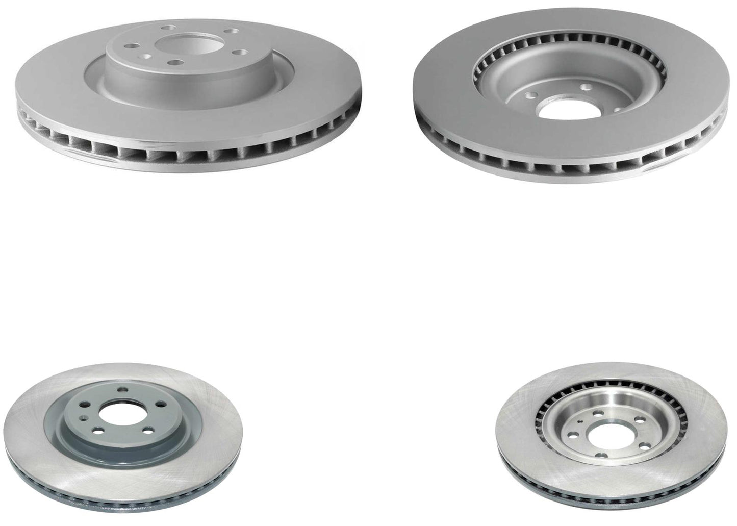 Front & Rear Coated Rotors & Brake Pads For Audi Q5 2018-2024 W/Brmbo Calipers