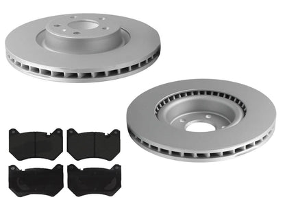 Front GEO Coated Rotors & EPS Brake Pads For Audi Q5 18-24 W/ Brmbo Calipers