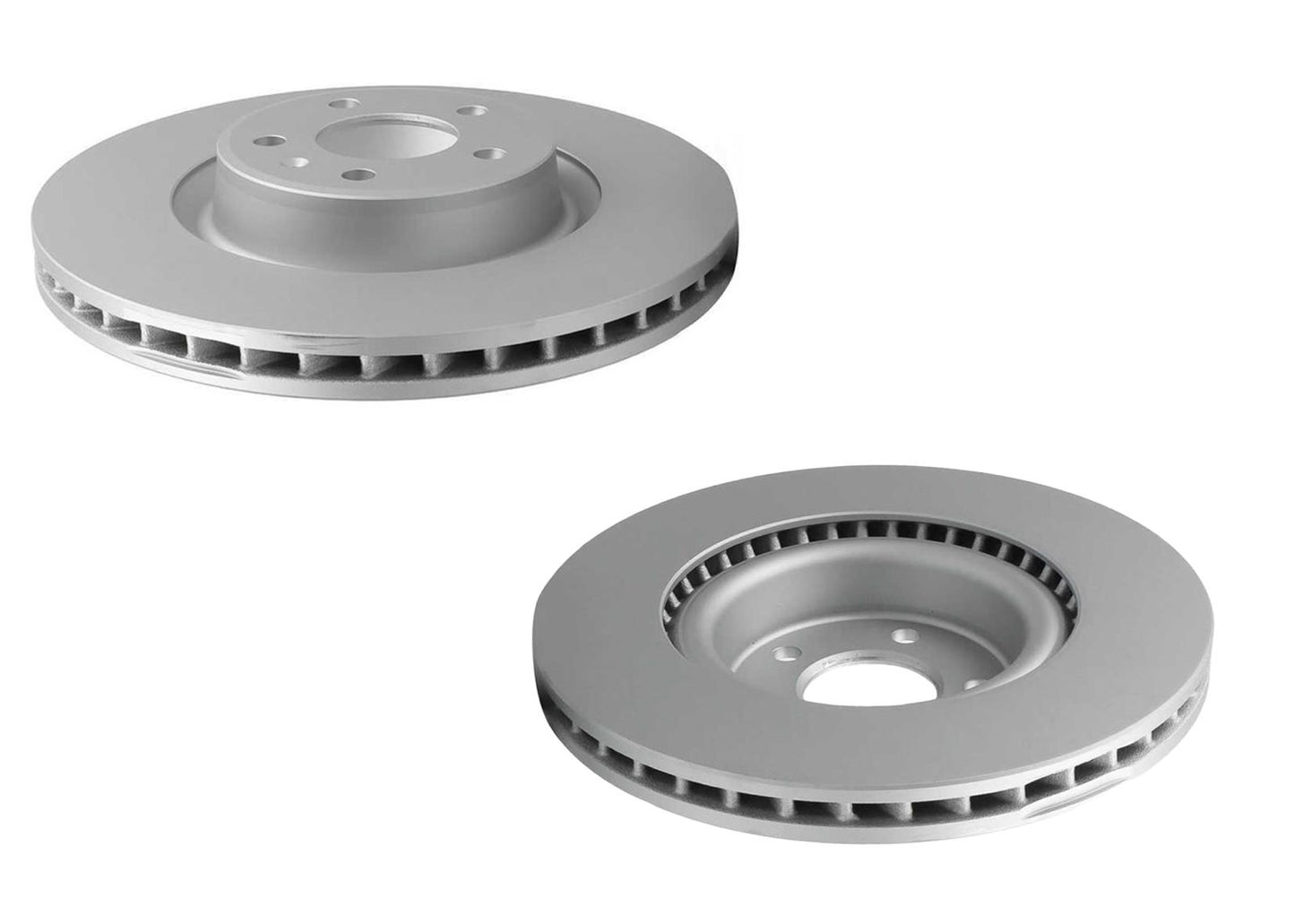 Front GEO Coated Rotors & EPS Brake Pads For Audi Q5 18-24 W/ Brmbo Calipers