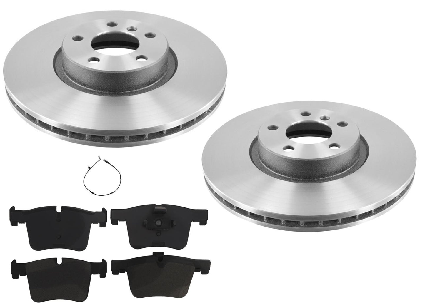 Front Carbon Coated Rotors & EPS Brake Pads For BMW X5 3.0L 2009-2018 xDrive35d