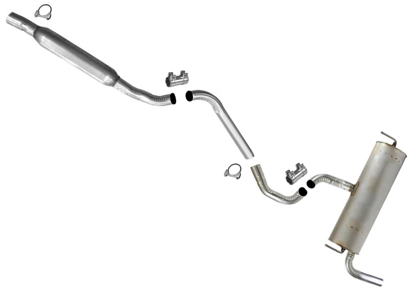 Resonator Pipe Muffler Exhaust Sys For Jeep Cherokee 14-18 2.4L All Wheel Drive