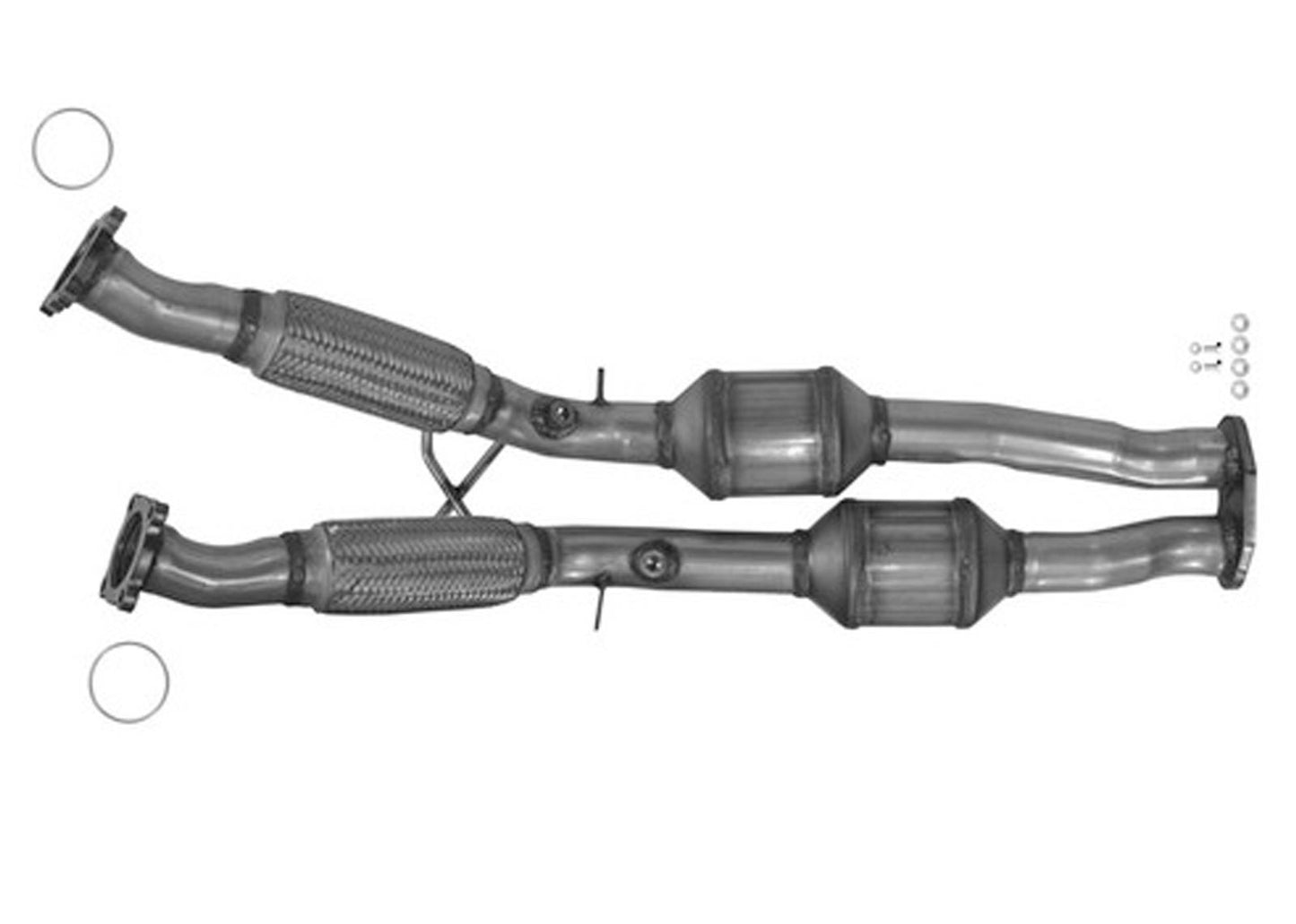 Rear Lower Flex Pipe Catalytic Converters for Volvo XC90 3.2L 2007 2009 2010