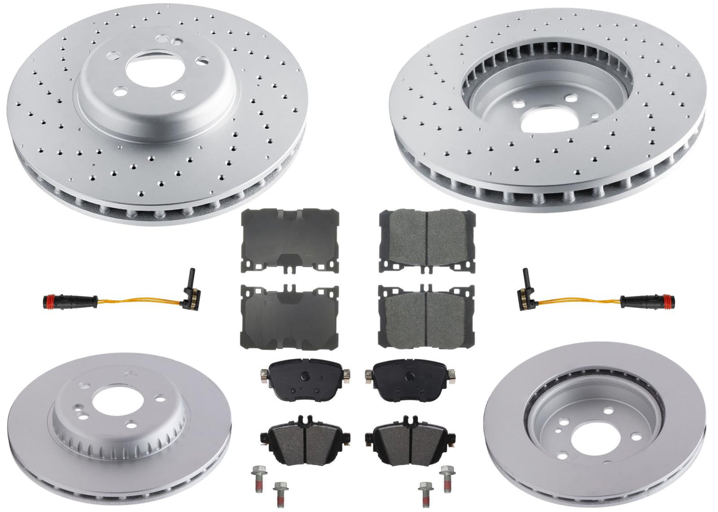 Disc Brake Rotors Brake Pads for Mercedes Benz E300 4Matic Sport 2017 2018 2019