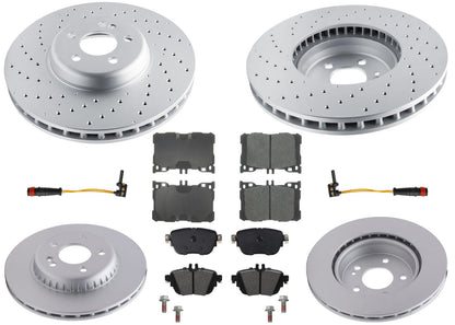 Disc Brake Rotors Brake Pads for Mercedes Benz E300 4Matic Sport 2017 2018 2019