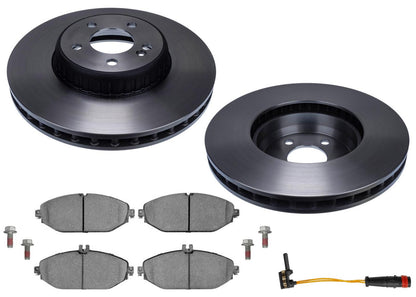 Front Carbon Coated Rotors & EPS Brake Pads For Mercedes Benz C300 Base 15-2023