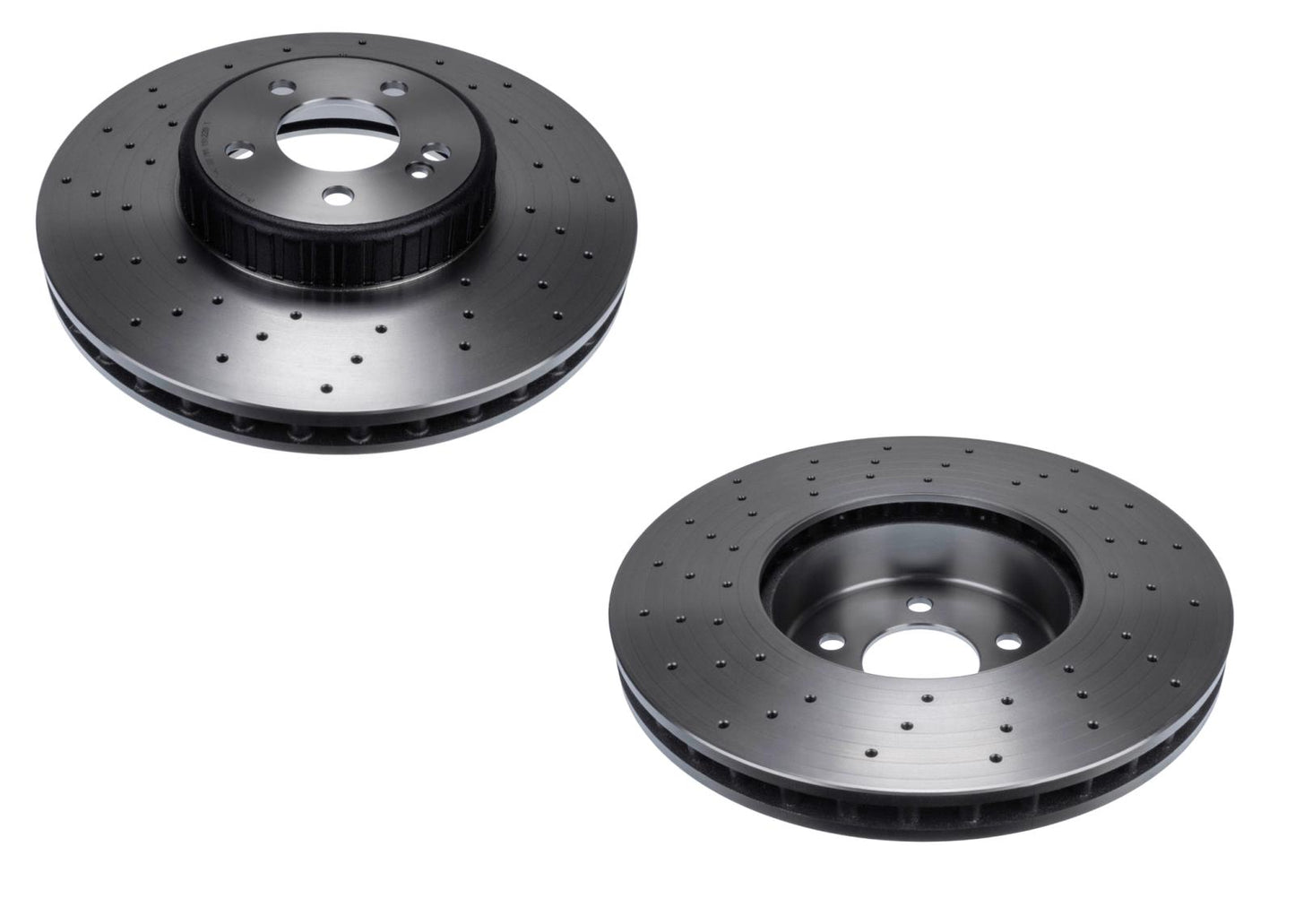 Front Carbon Coated Rotors & EPS Brake Pads For C300 2015-2023 W/ Sport Package