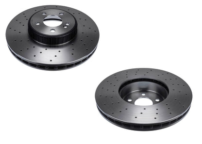 Front Carbon Coated Rotors & EPS Brake Pads For C300 2015-2023 W/ Sport Package