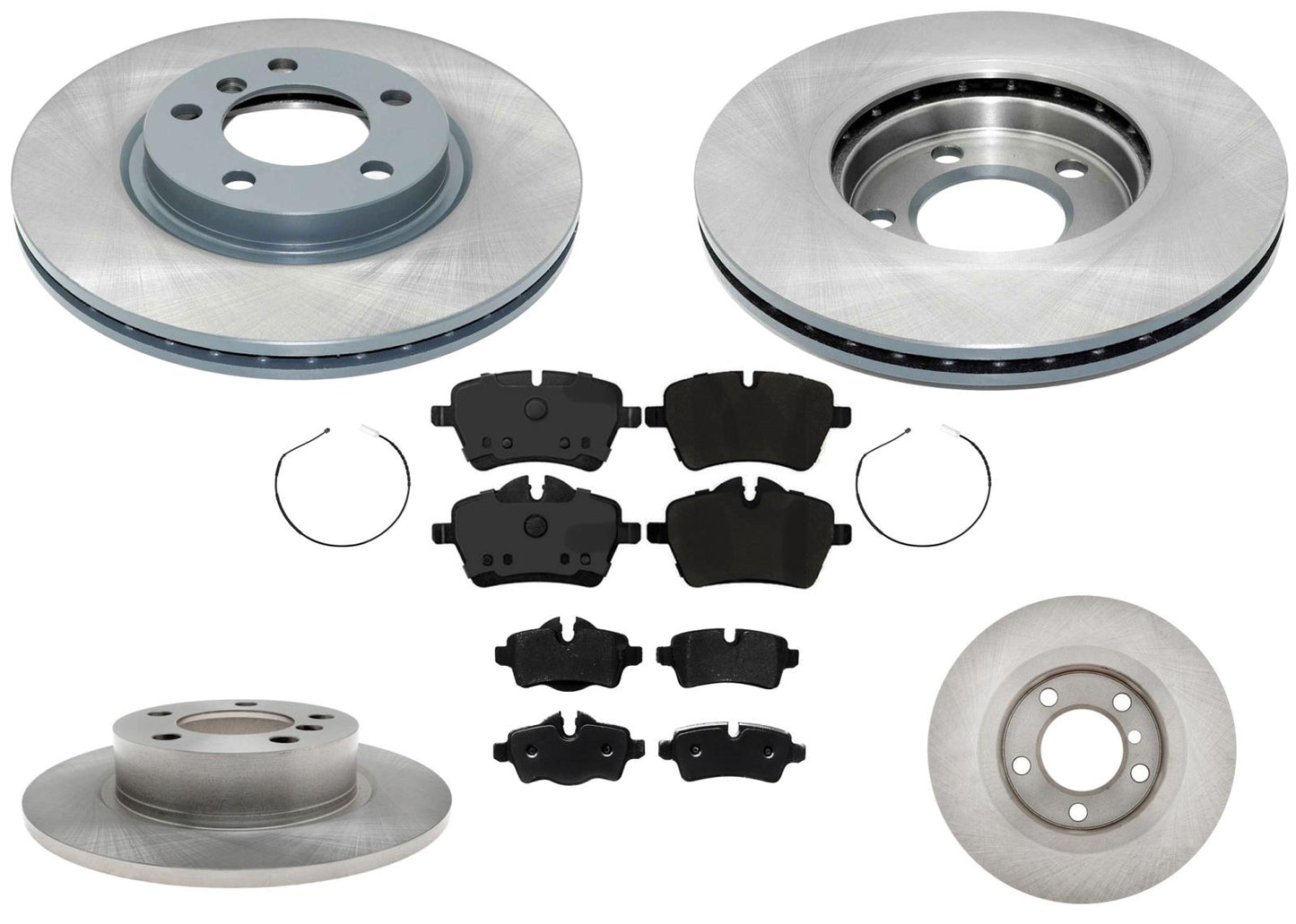 Front & Rear Coated Rotors & EPS Brake Pads For Cooper Countryman S 2011-2016