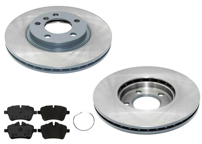 Front Coated Rotors & EPS Brake Pads For Cooper Countryman S 2011 2012 2014 2016