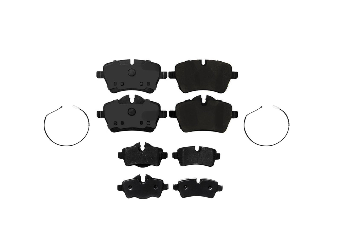 Front & Rear Coated Rotors & EPS Brake Pads For Cooper Countryman Base 2011-2016