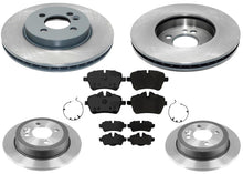 Front & Rear Coated Rotors & EPS Brake Pads For Mini Cooper Base 2007 2008 2015 - Photo 1