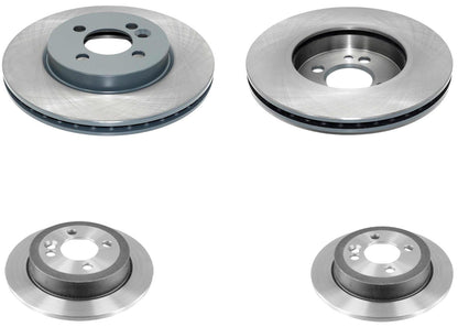 Front & Rear Coated Rotors & EPS Brake Pads For Mini Cooper Base 2007 2008 2015